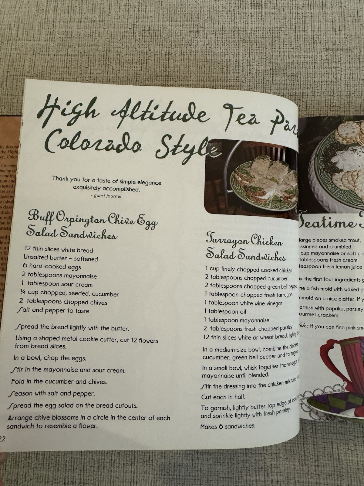 Signed Colorado Cravings Recipes & Romance Gail Riley Highland Haven Inn