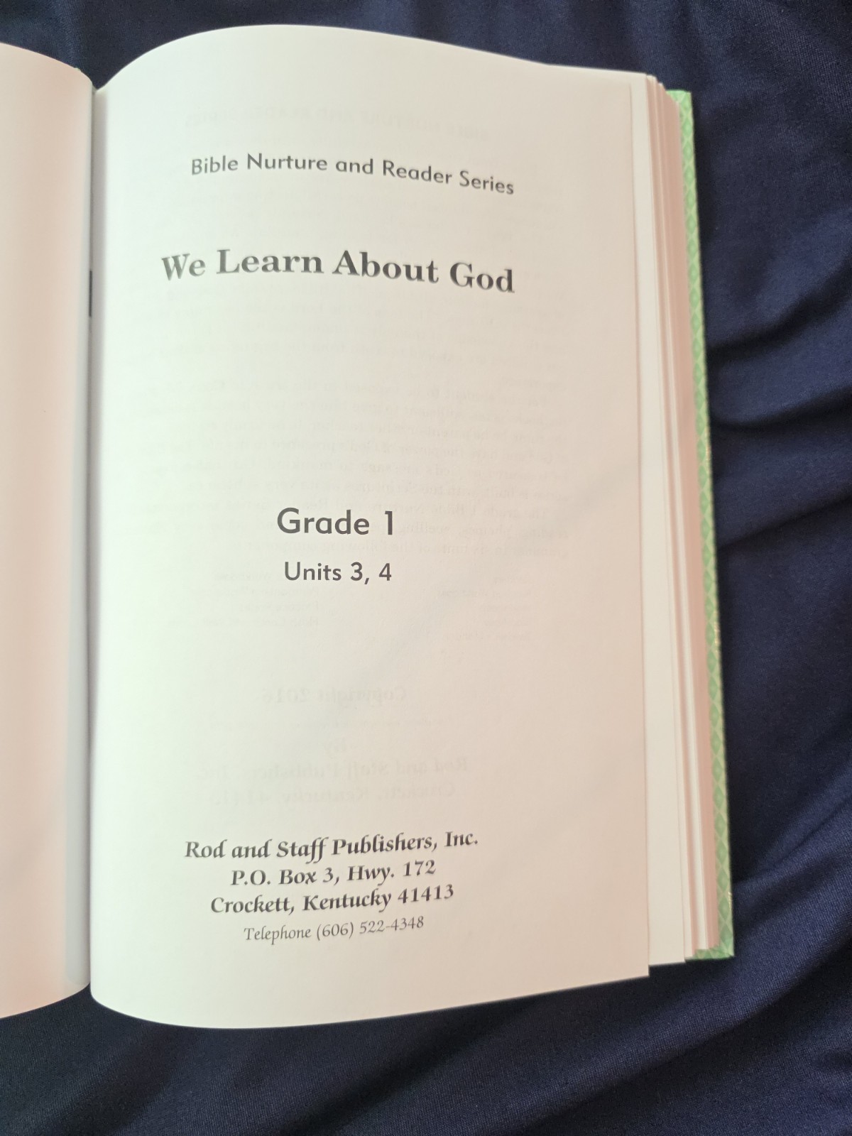 We Learn About God’s People – Rod And Staff – 1st Grade Reader Hardback