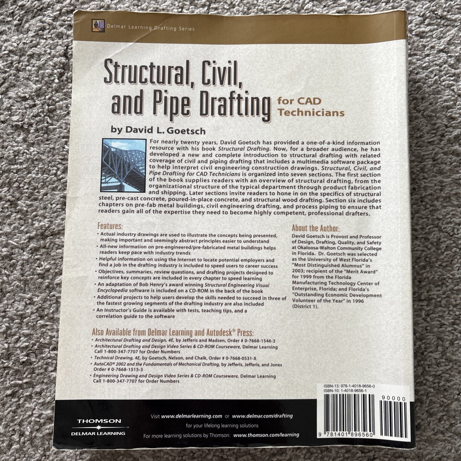 Structural Civil And Pipe Drafting by David Goetsch w/ CD