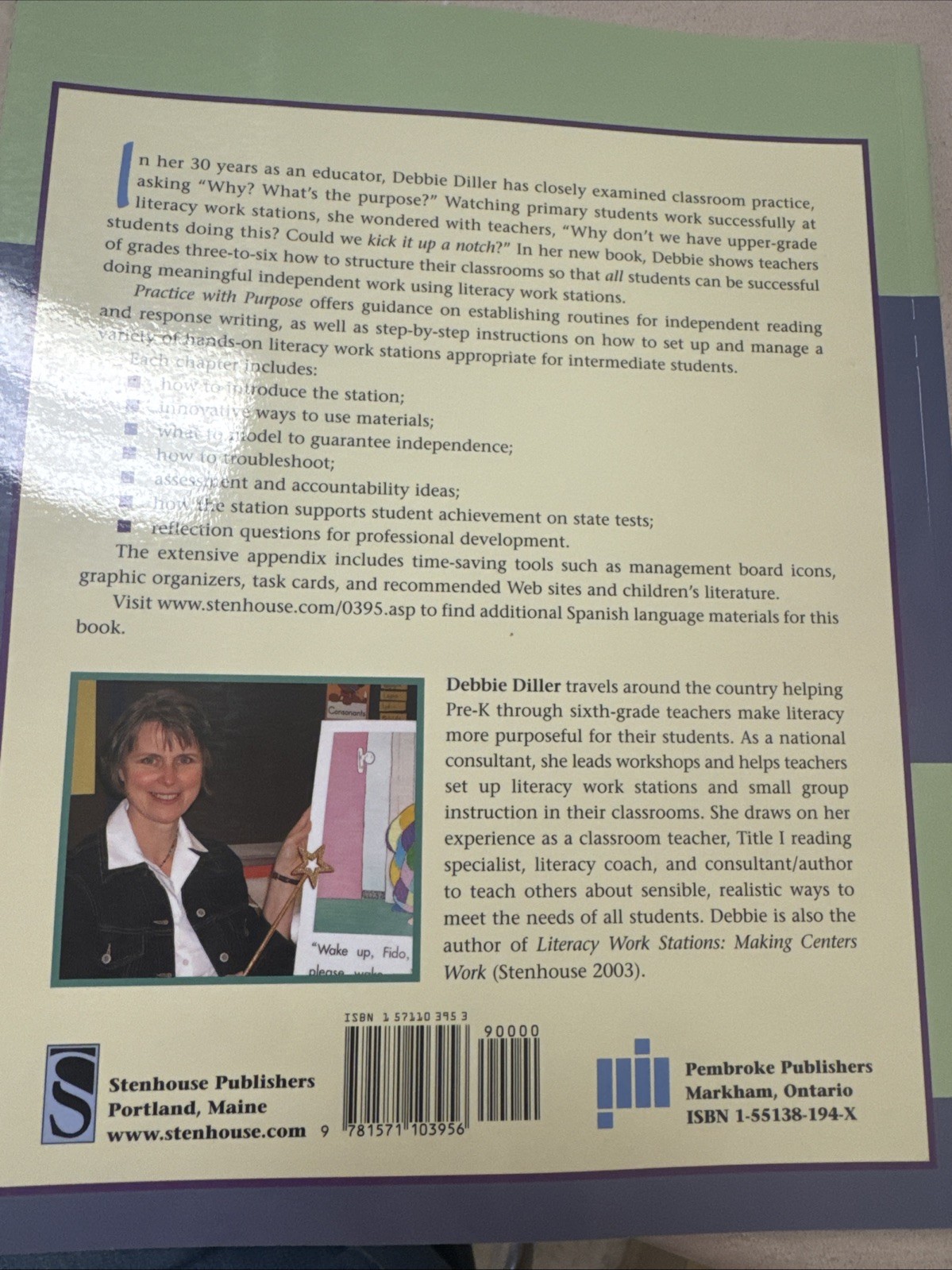 Practice with Purpose : Literacy Work Stations for Grades 3-6 by Debbie…