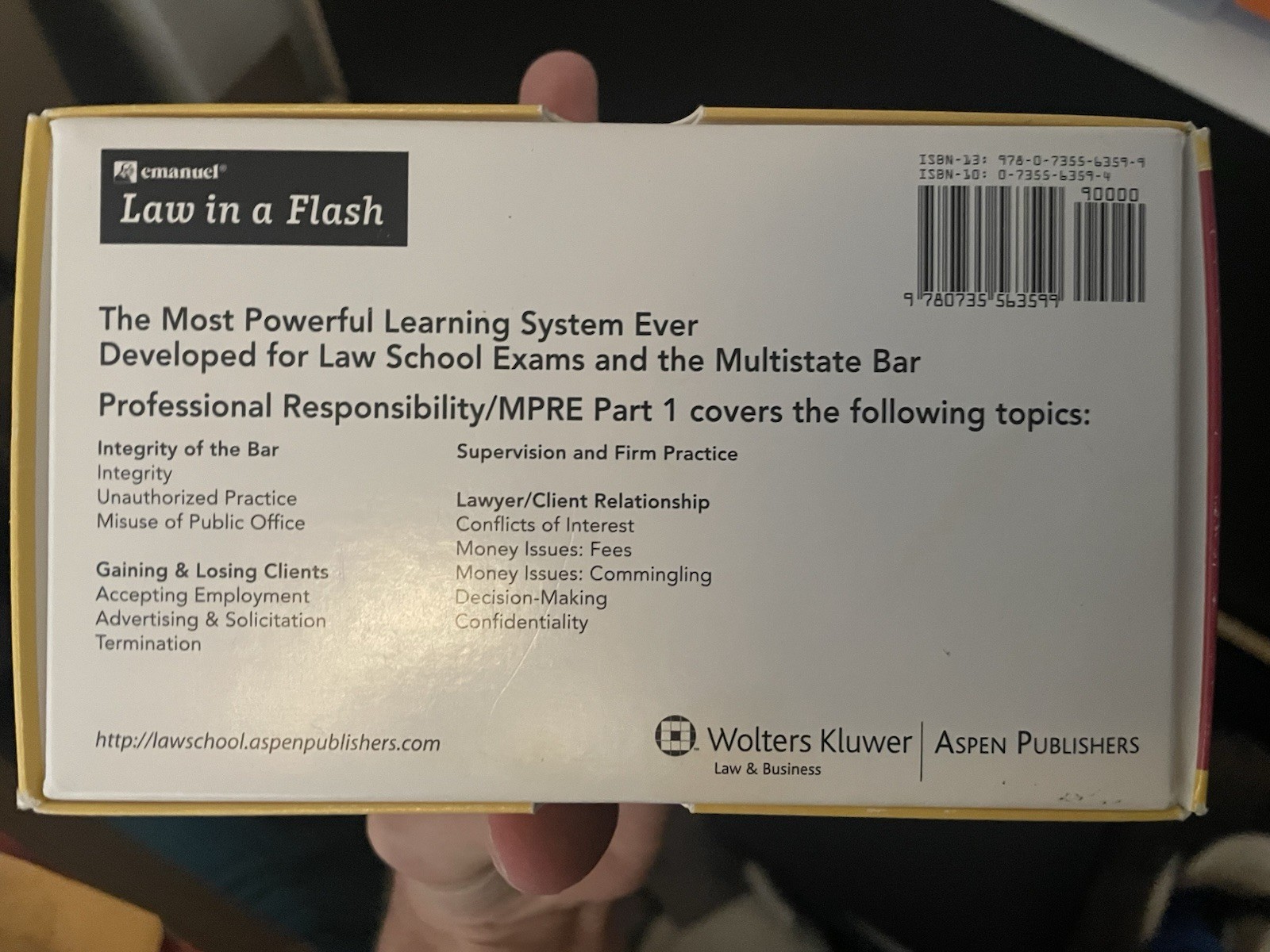 Law in a Flash Cards Ser.: Law in a Flash : Professional Responsibility by…