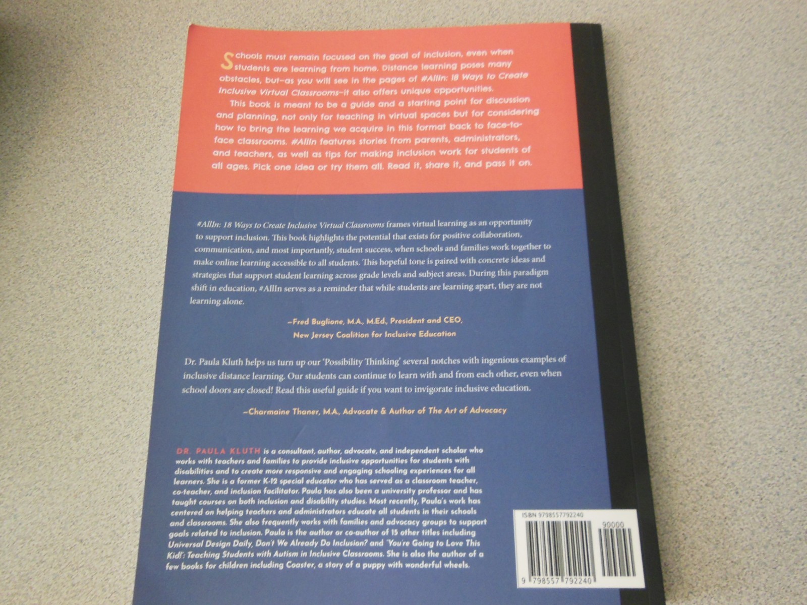 All In: 18 Ways to Create Inclusive Virtual Classrooms by Paula Kluth (English)