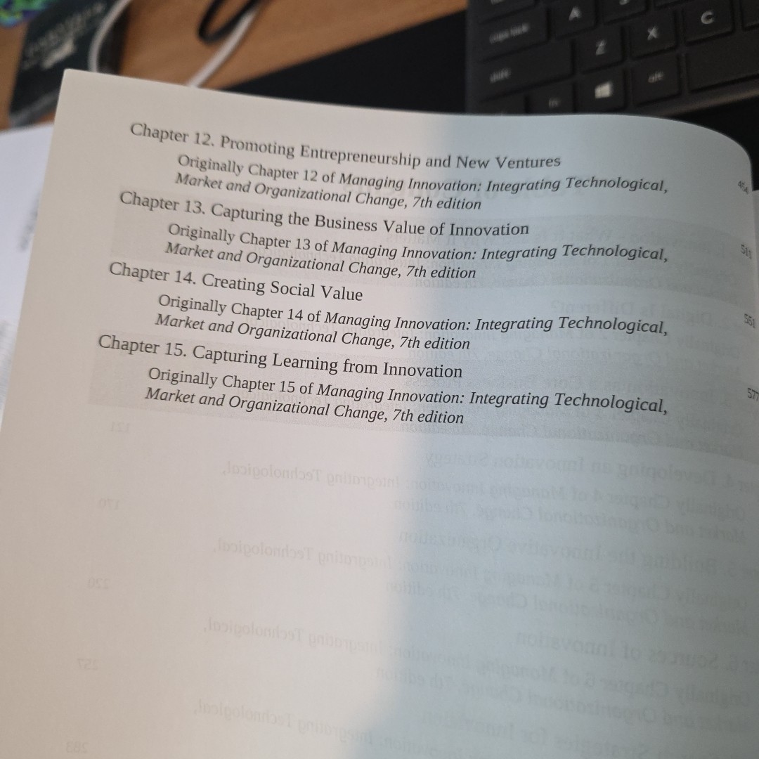Managing Innovation Integrating Technological Market 7th Ed. SNHU MBA 580 Wiley