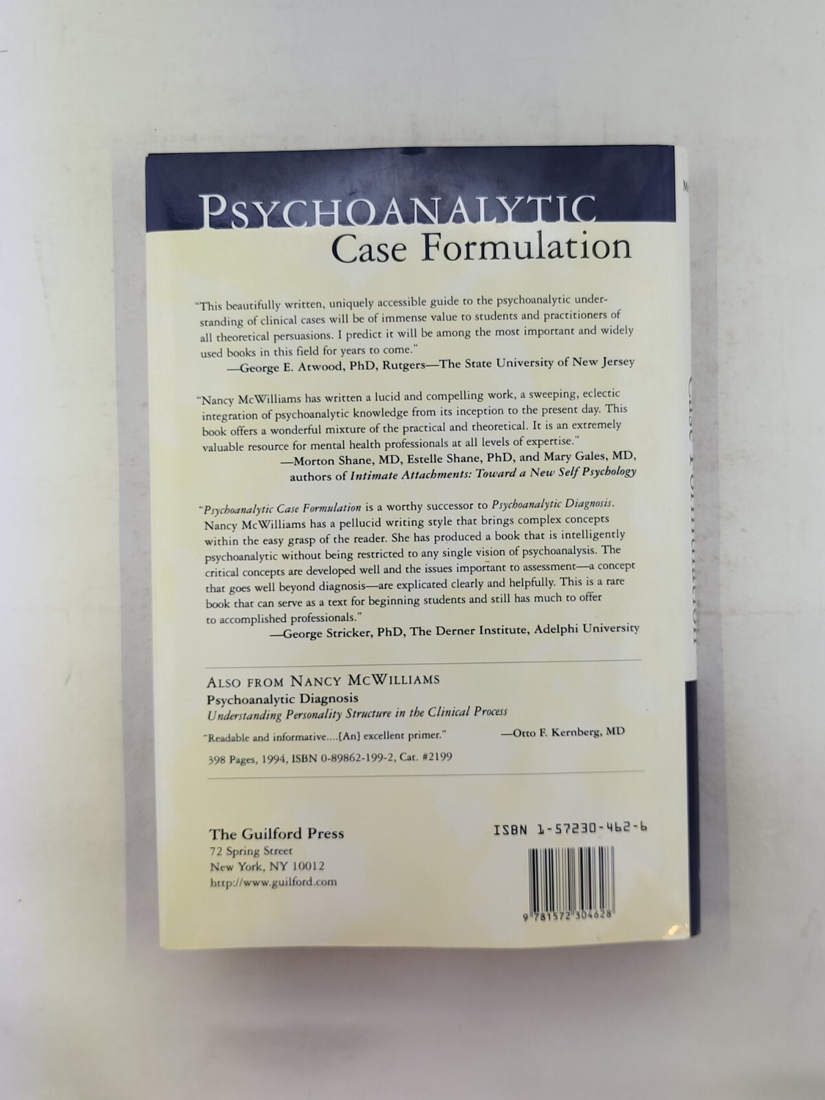 Psychoanalytic Case Formulation by Nancy McWilliams (1999, Hardcover)