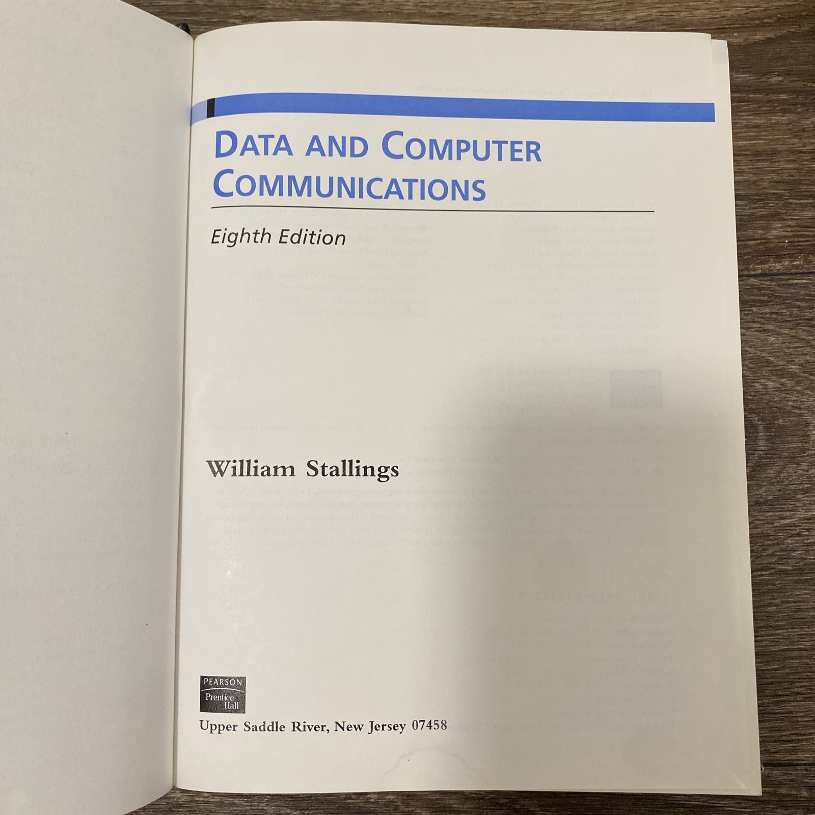 Data and Computer Communications Eighth Edit William Stallings (2007, Hardcover)