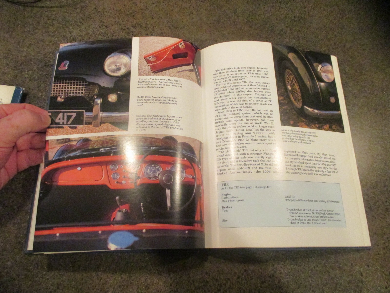 Nice Used “Triumph TRs the Complete Story” by Graham Robson,Crowood Press 1st Ed