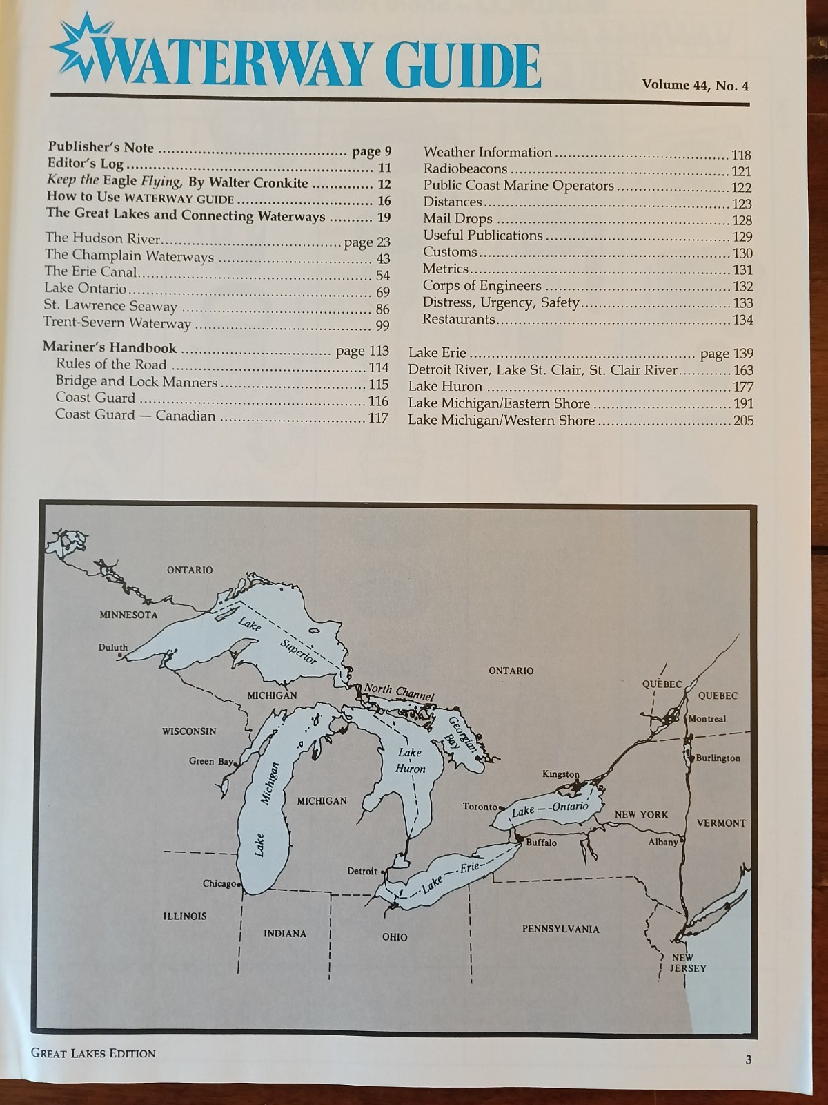 WATERWAY GUIDE – Great Lakes 1985 – Mid-Atlantic 1987 – Great Lakes 1991
