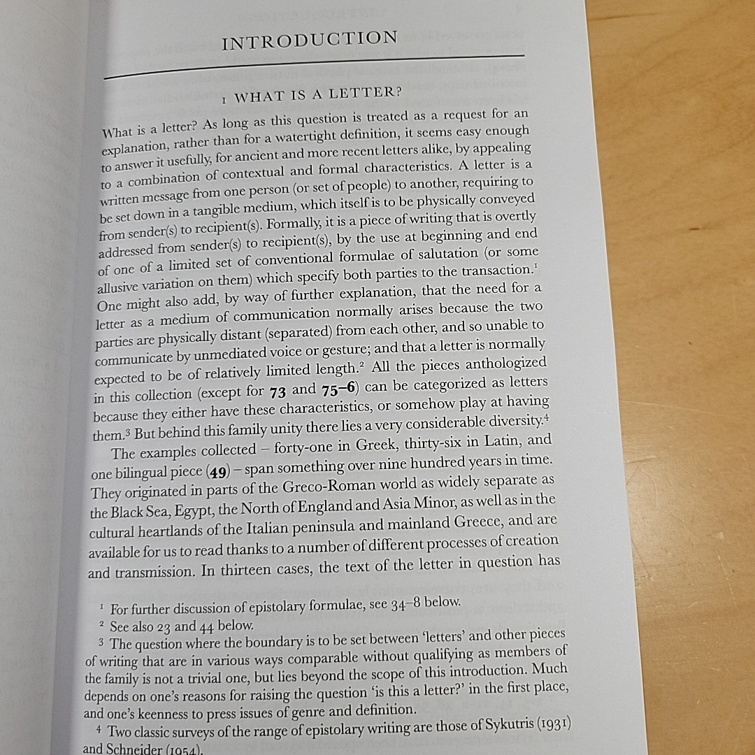 Greek And Latin Letters An Anthology With Translation Edited By Michael Trapp