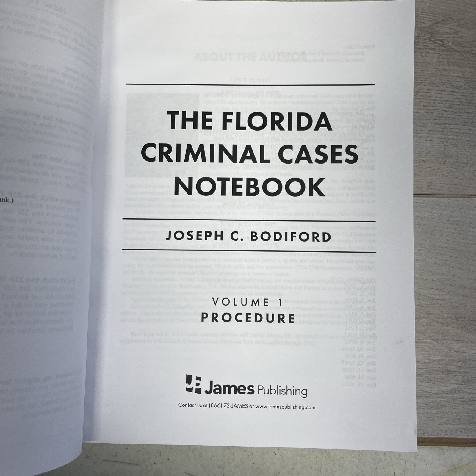 The Florida Criminal Cases Notebook 1-2 Revision 15 Bodiford 2021