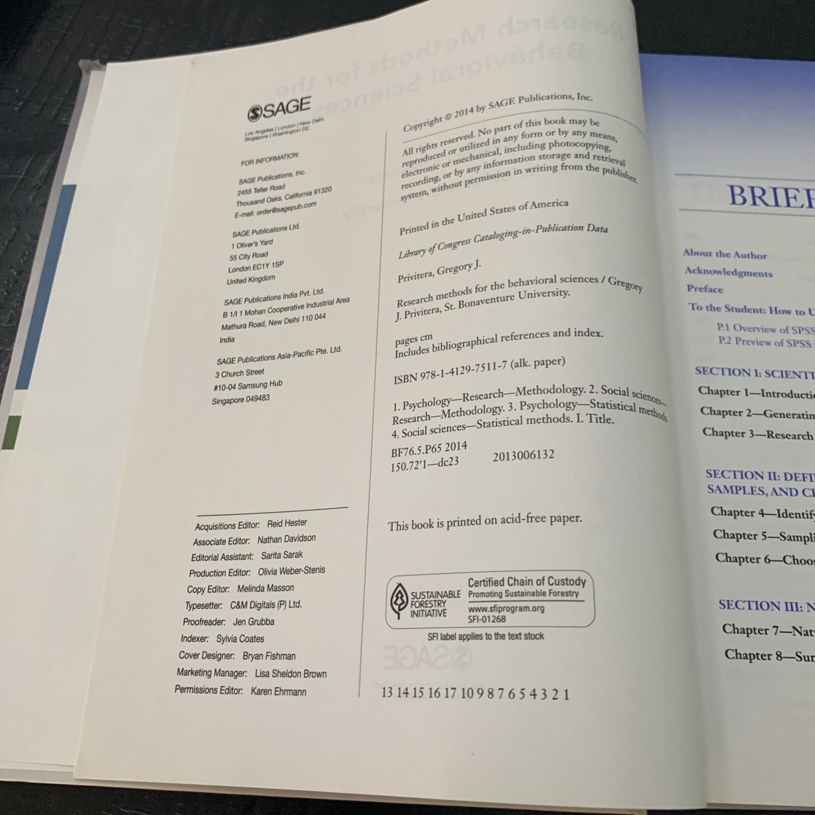 Research Methods for the Behavioral Sciences by Gregory J. Privitera (2013,…
