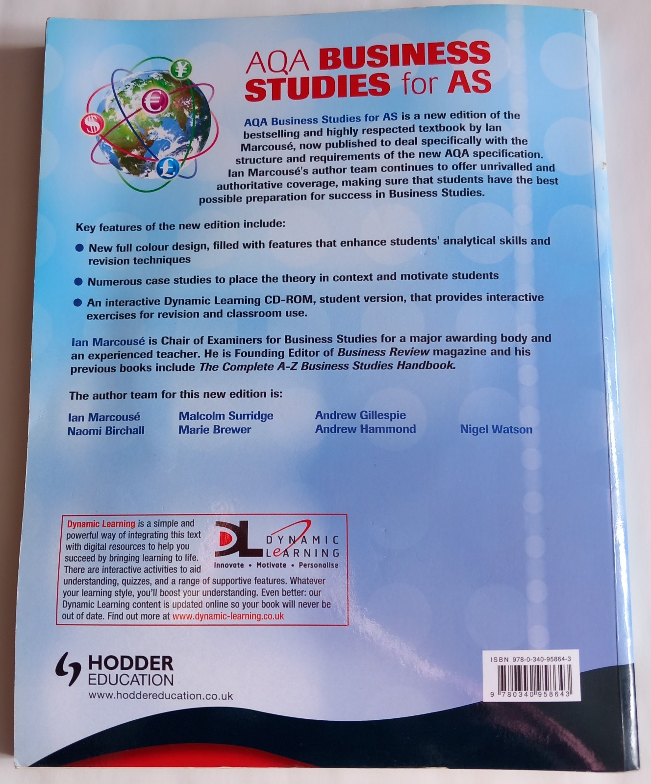 AQA Business Studies for AS inc CD By Ian Marcousé, Surridge, Gillespie