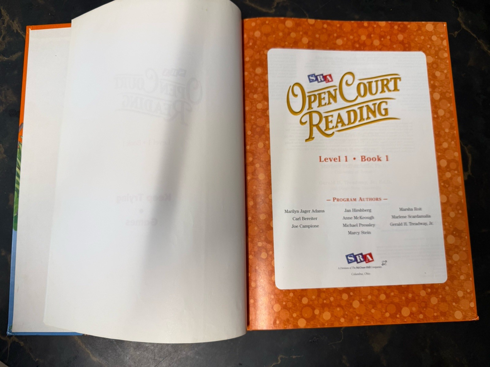SRA Open Court Reading Level 1 Book 1 Hardcover Reading Comprehension