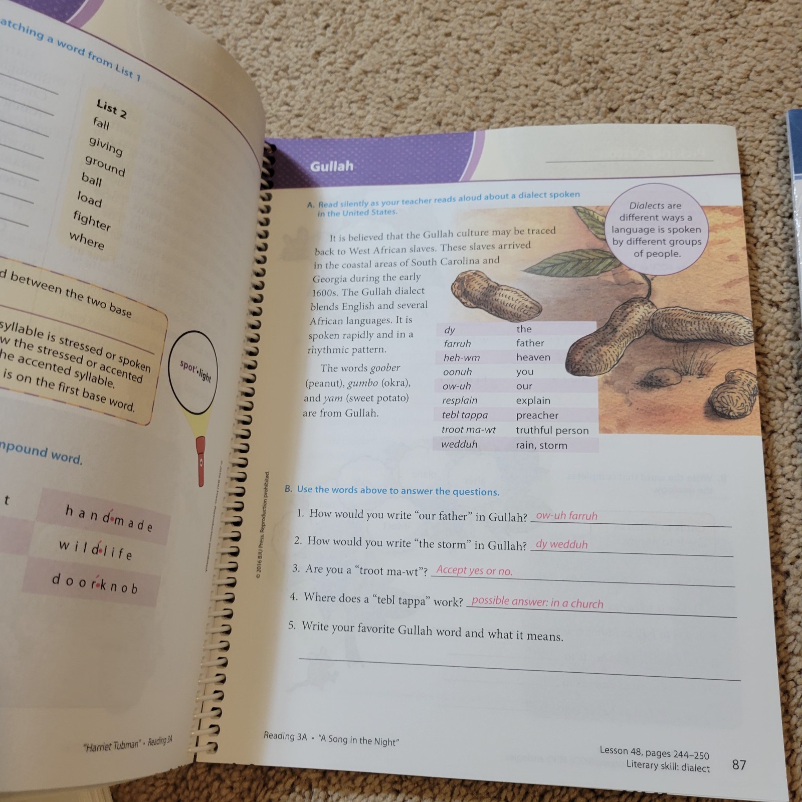 BJU Press 3rd Grade Adventures In Reading Teacher Answer Keys & Student Readers