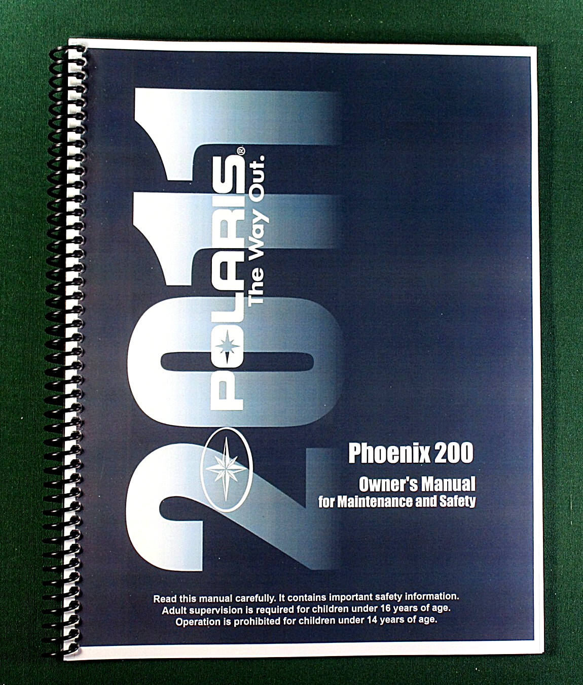 2011 Polaris Phoenix 200 ATV Owner’s Manual: 114 Pages & Protective Covers!