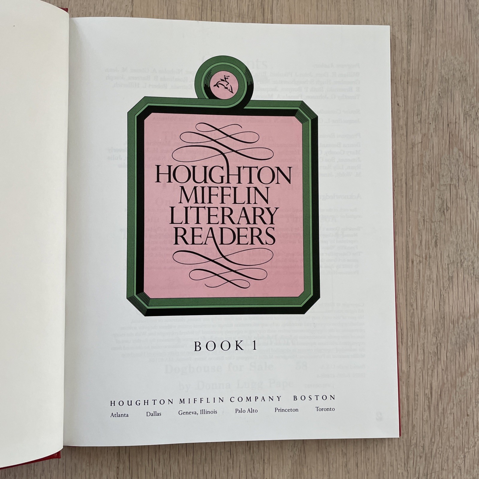 Houghton Mifflin Literary Readers 1989 Book 1 EUC