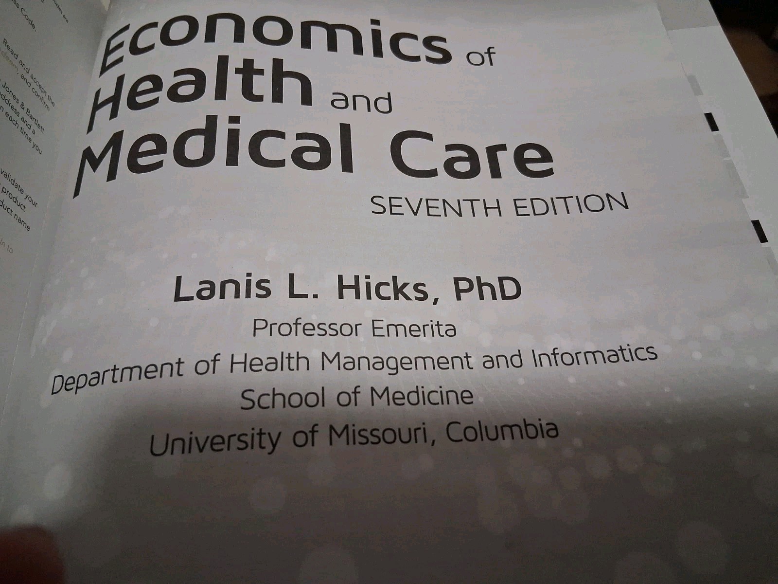 Economics Of Health And Medical Care Seventh Edition, Lanis L. Hicks Textbook