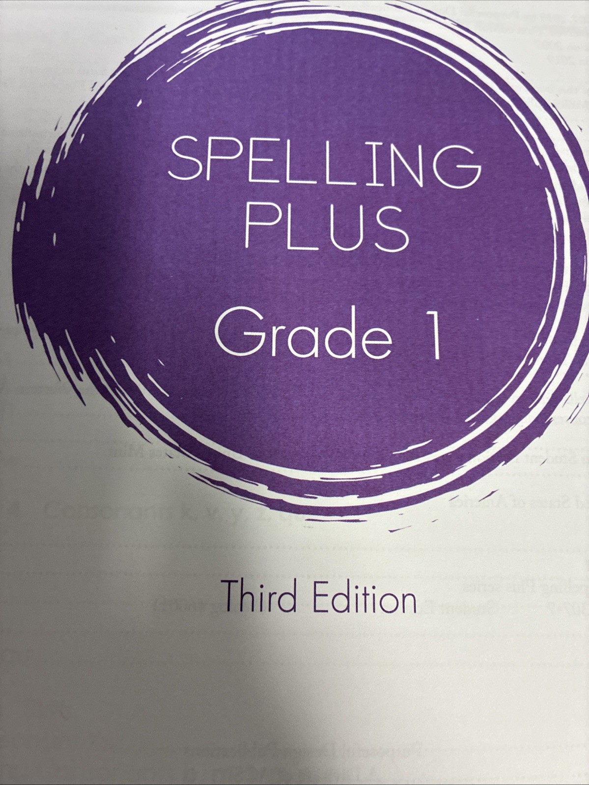 Purposeful Design Spelling Plus Grade 1 Student Edition – Workbook Third Edition