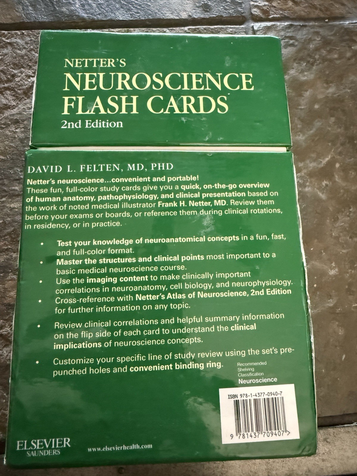 Netter Basic Science Ser.: Netter’s Neuroscience Flash Cards by David L. Felten