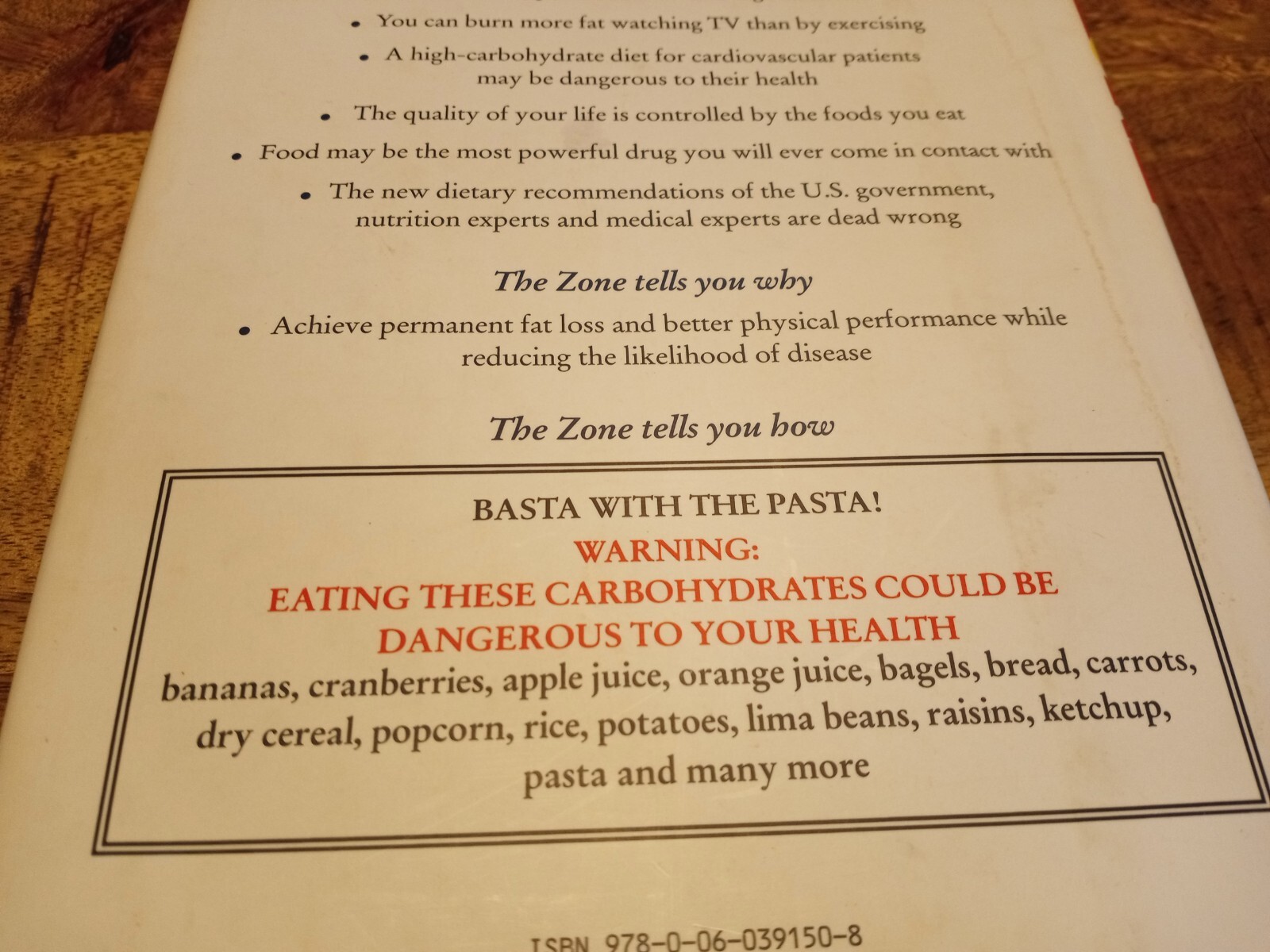 Enter the Zone: A Dietary Roadmap by Bill Lawren, Barry Sears/#1 NY Best Seller