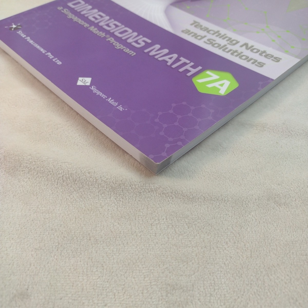 DIMENSIONS MATH 7A Teaching Notes & Solutions Singapore Math Paperback Like New