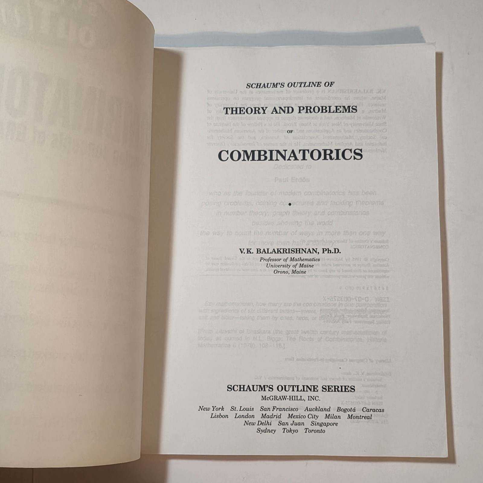Schaum’s Outline Of Combinatorics