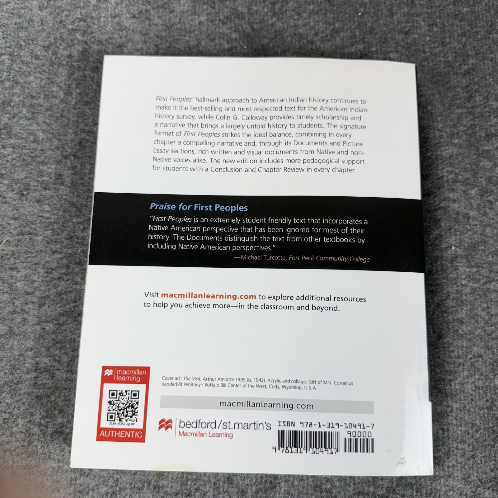 First Peoples 6th Ed Colin G. Calloway Bedford/St. Martin’s Paperback History