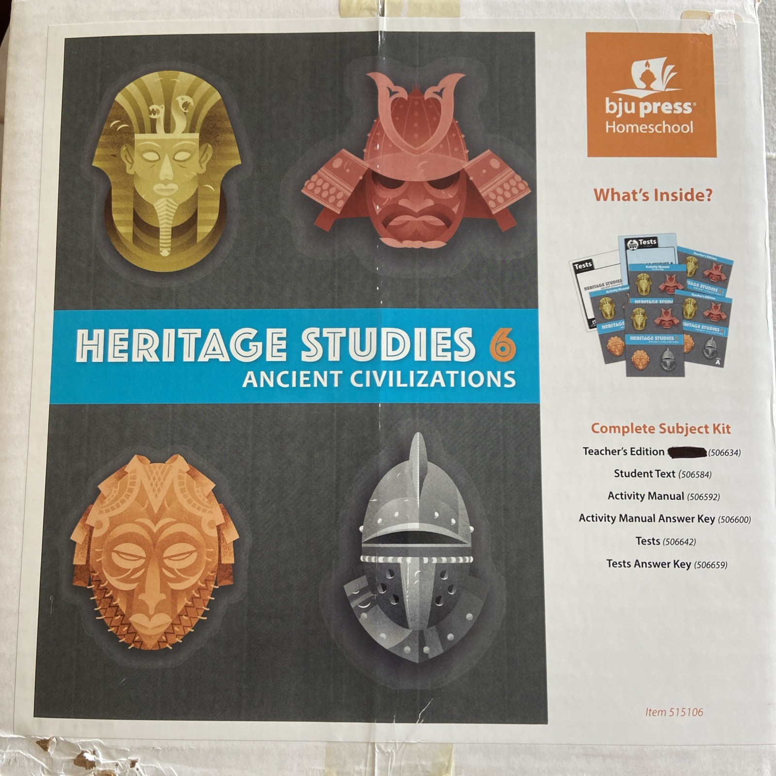 NEW BJU Press 6th grade HERITAGE STUDIES 6 Complete Subject Kit 4th ed HISTORY