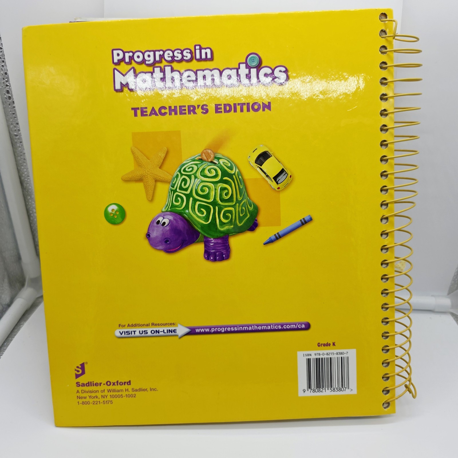 Progress in Mathematics Grade K Teachers Edition Sadlier Oxford Workbook