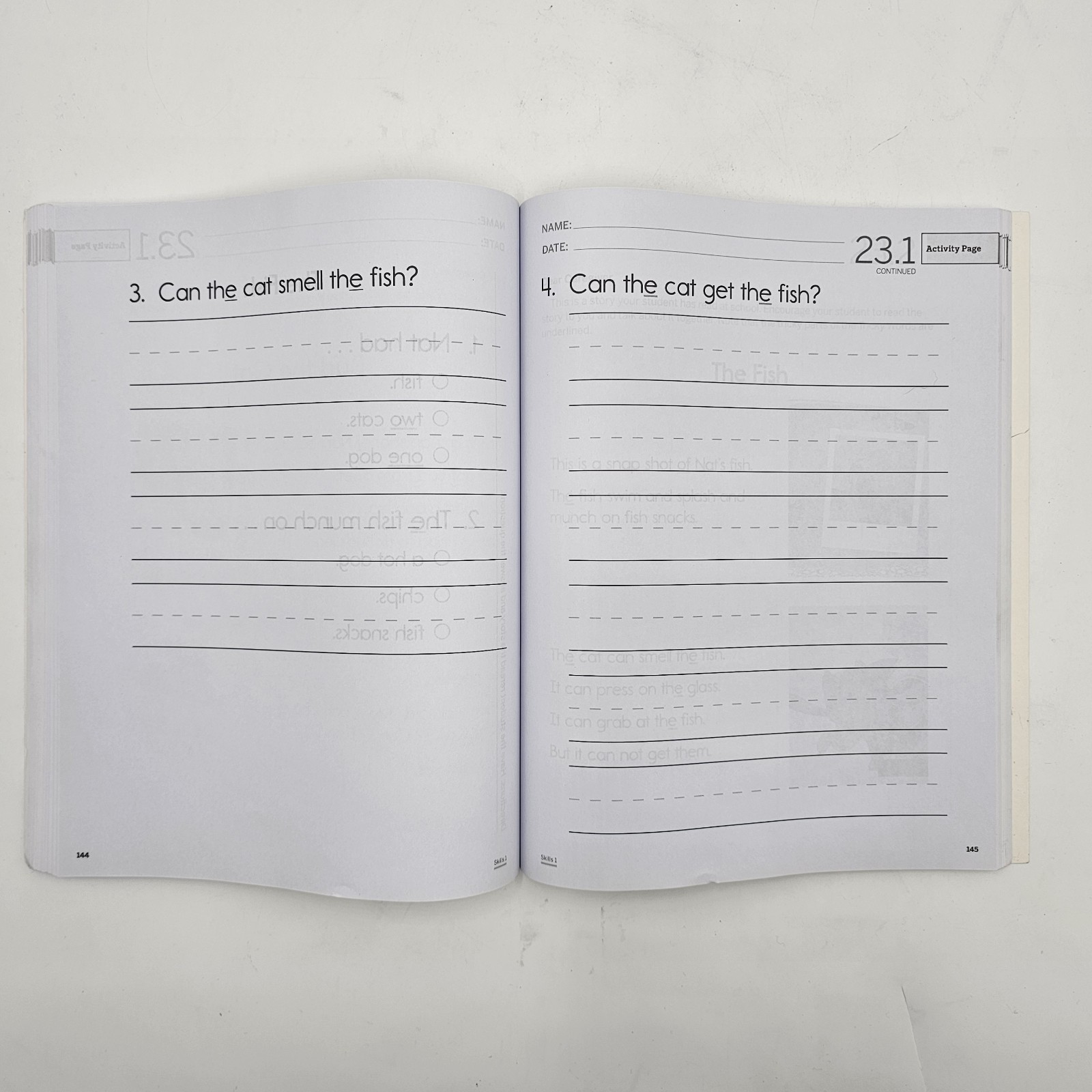 UNMARKED PAGES Amplify CKLA Grade 1 Skills 1 Activity Book | Phonics Workbook VG