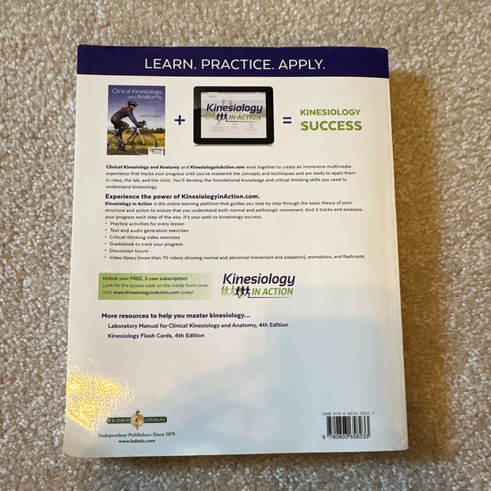 F.A. Davis Clinical Kinesiology and Anatomy 6th Ed 2017 Lynn S. Lippert PB