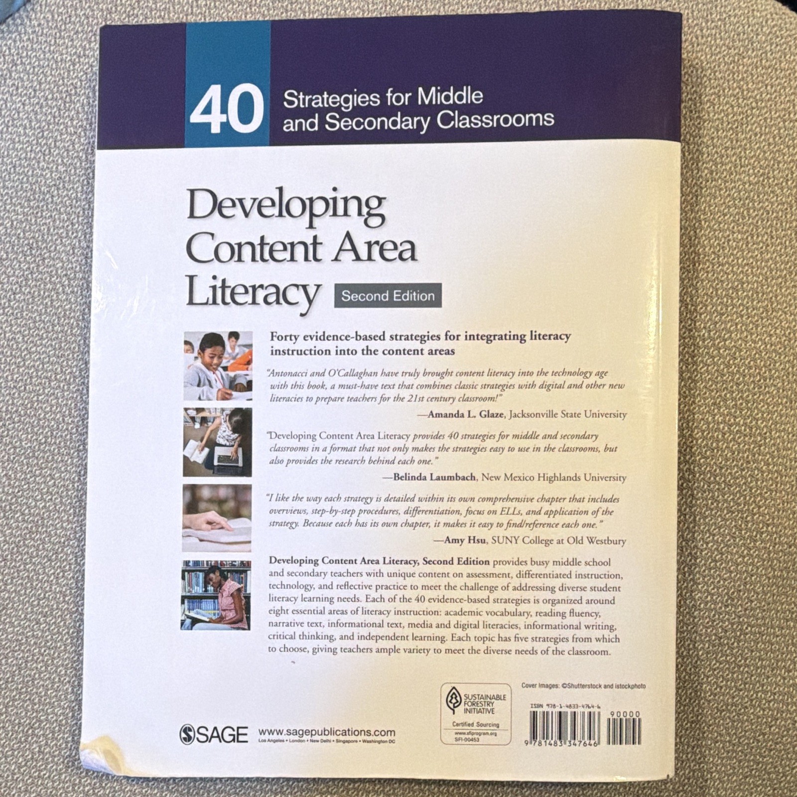 Developing Content Area Literacy 2nd Ed Antonacci Trade Paperback Middle High