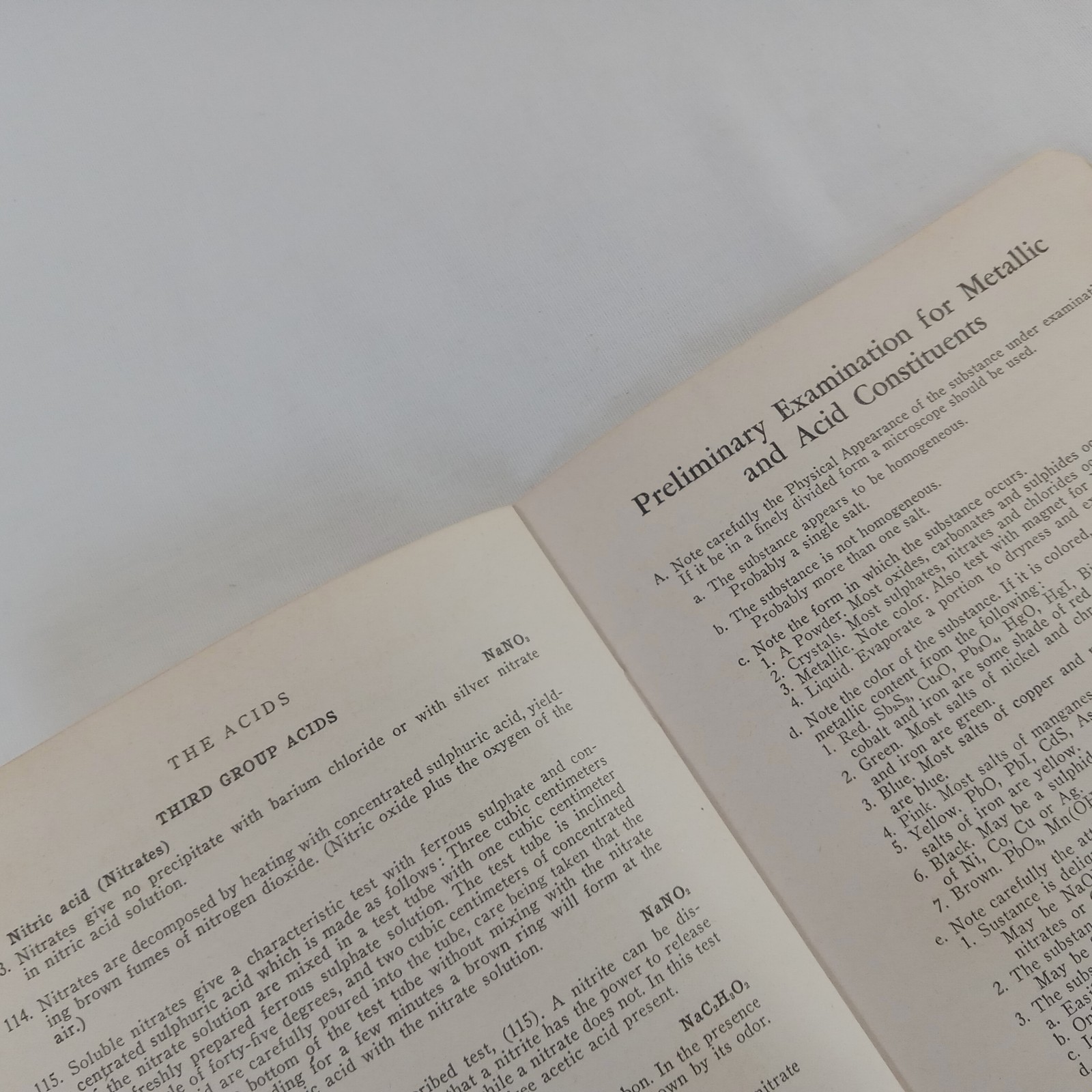 Qualitative Analysis J.O. Frank Fourteenth Edition 1948 Chemistry Booklet 38 Pgs