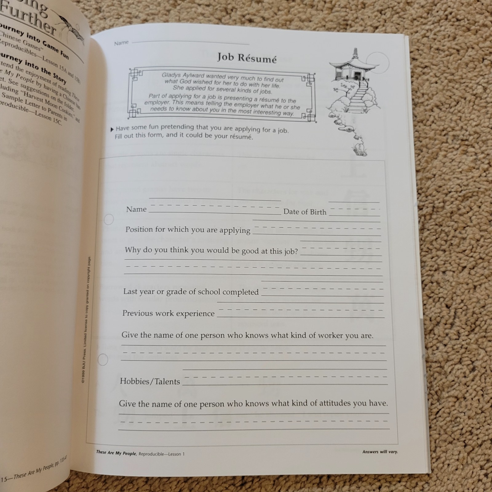 BJU Press 3rd Grade Adventures In Reading Teacher Answer Keys & Student Readers