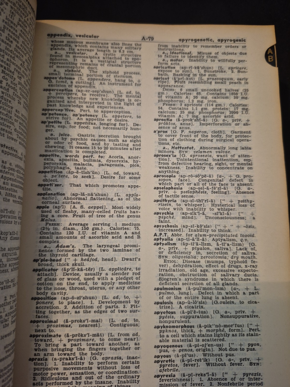 1968 Taber’s Cyclopedic Medical Dictionary – 10th Edition Hardcover –