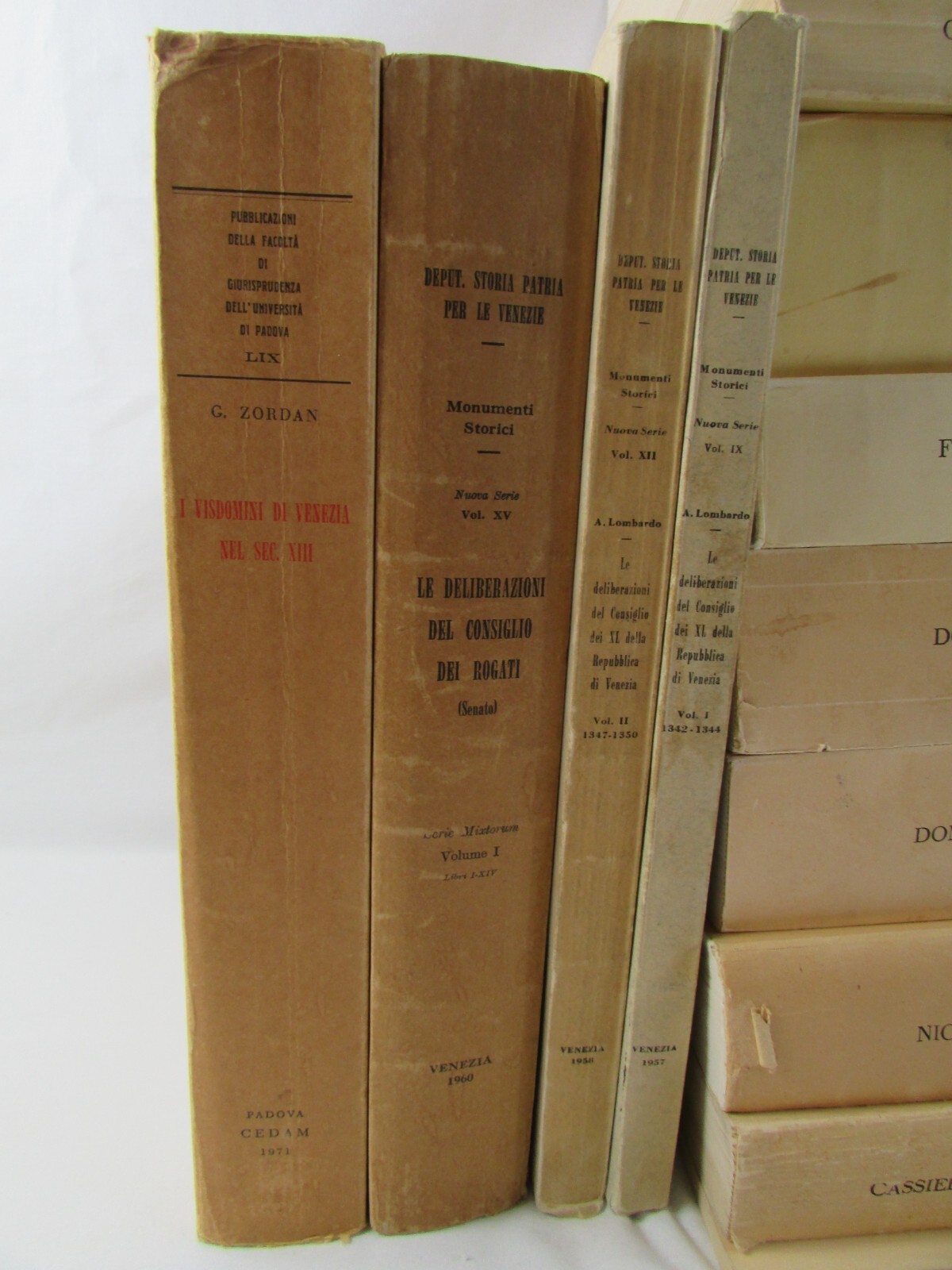 Lot Of 15 Vintage Books From SOURCES FOR THE HISTORY OF VENICE Rare 1957-1980