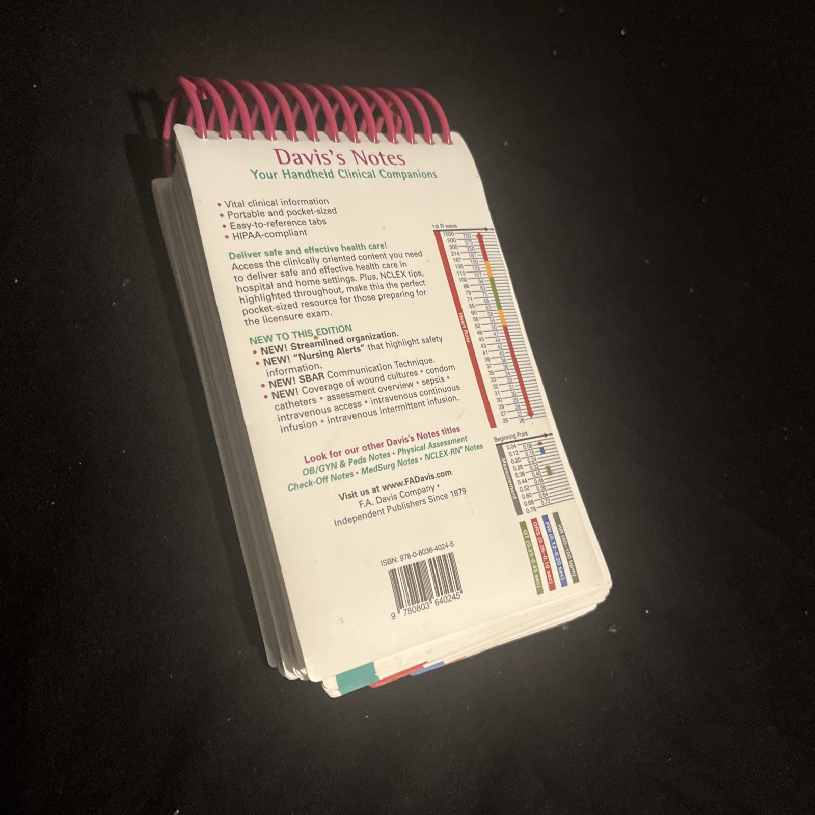 RNotes: Nurse’s Clinical Pocket Guide 4th Edition Spiral Ehren Myers F.A. Davis