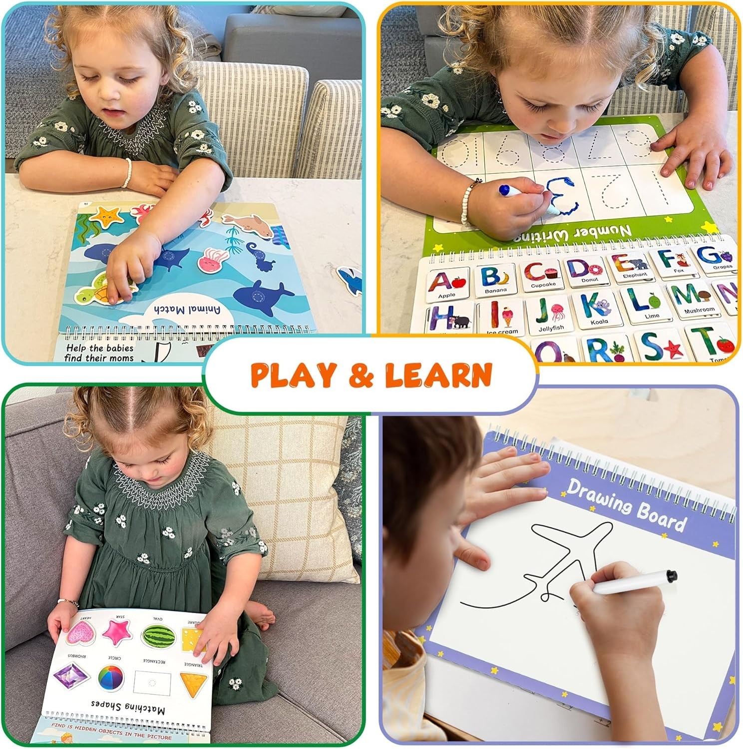 BenBen Busy Book for Toddlers, 30 Pages, Pre-Assembled, Preschool L… Fast Ship