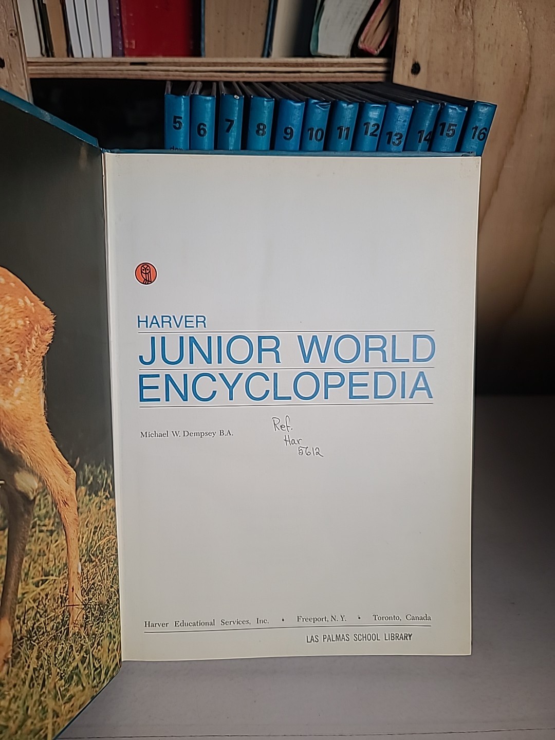 Harver Junior World Encyclopedia Complete Set 16 Volumes Hardcover Atlas Index