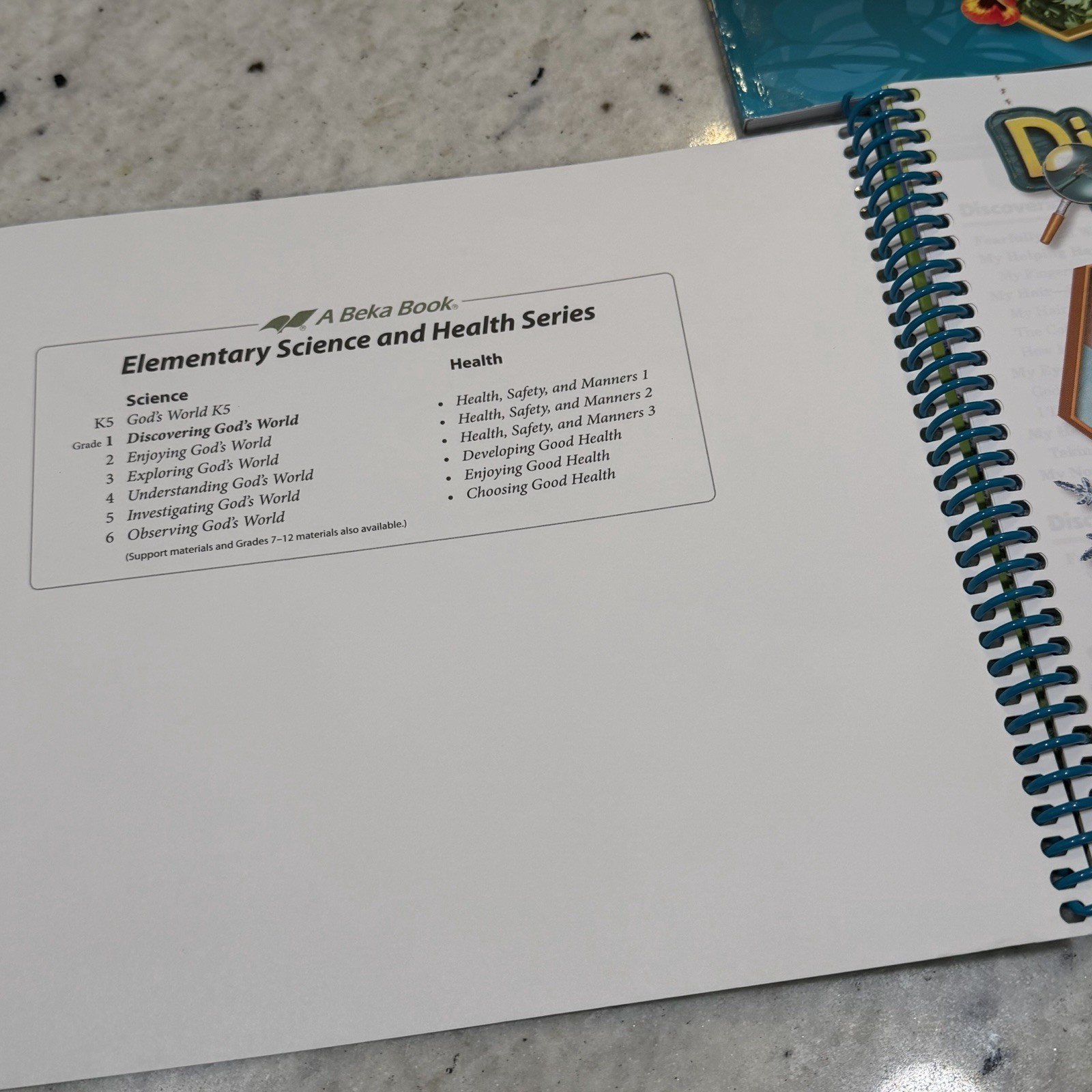 Abeka 1st Grade History Science Health 1 Lesson Plans Readers New