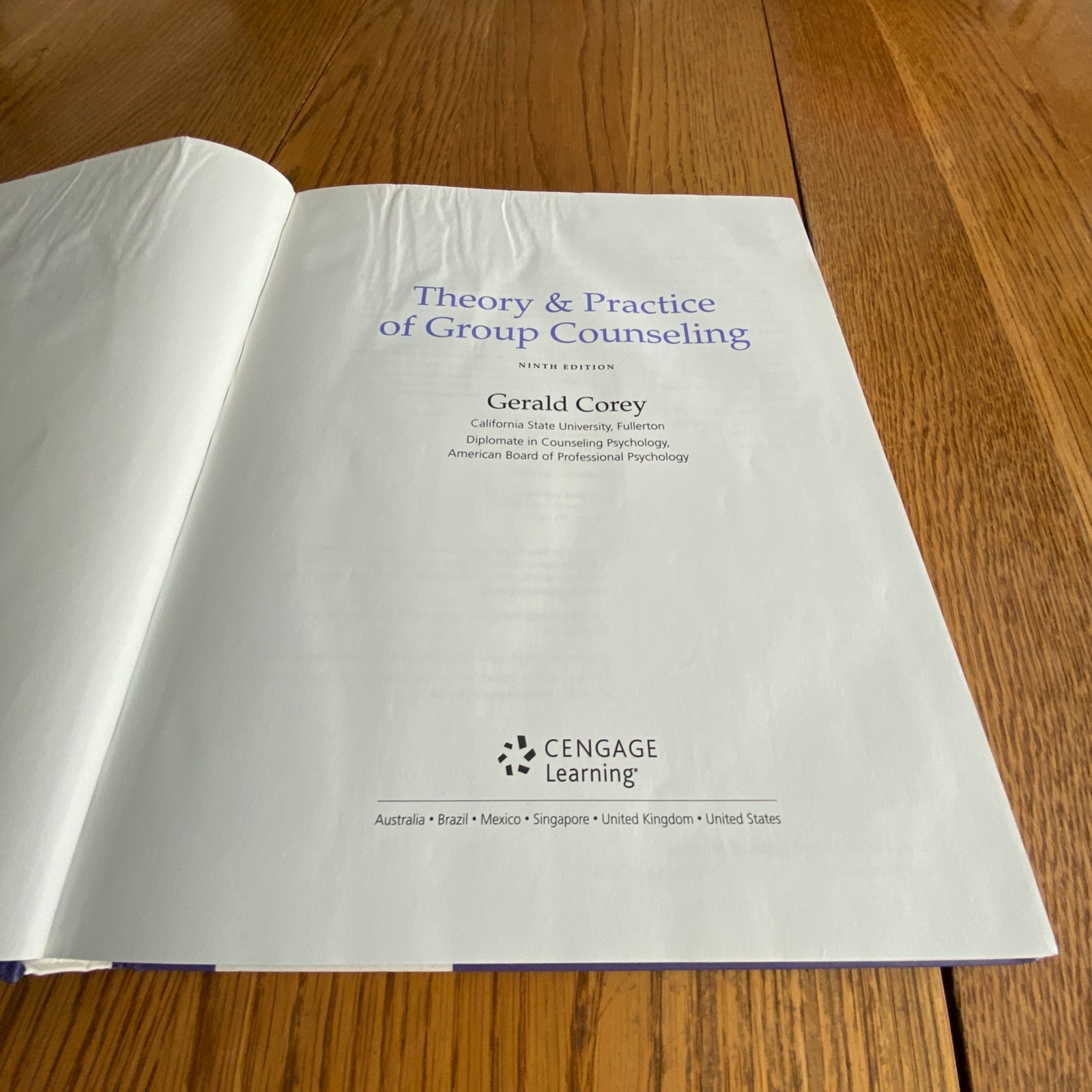 Theory and Practice of Group Counseling 9th Edition Hardcover