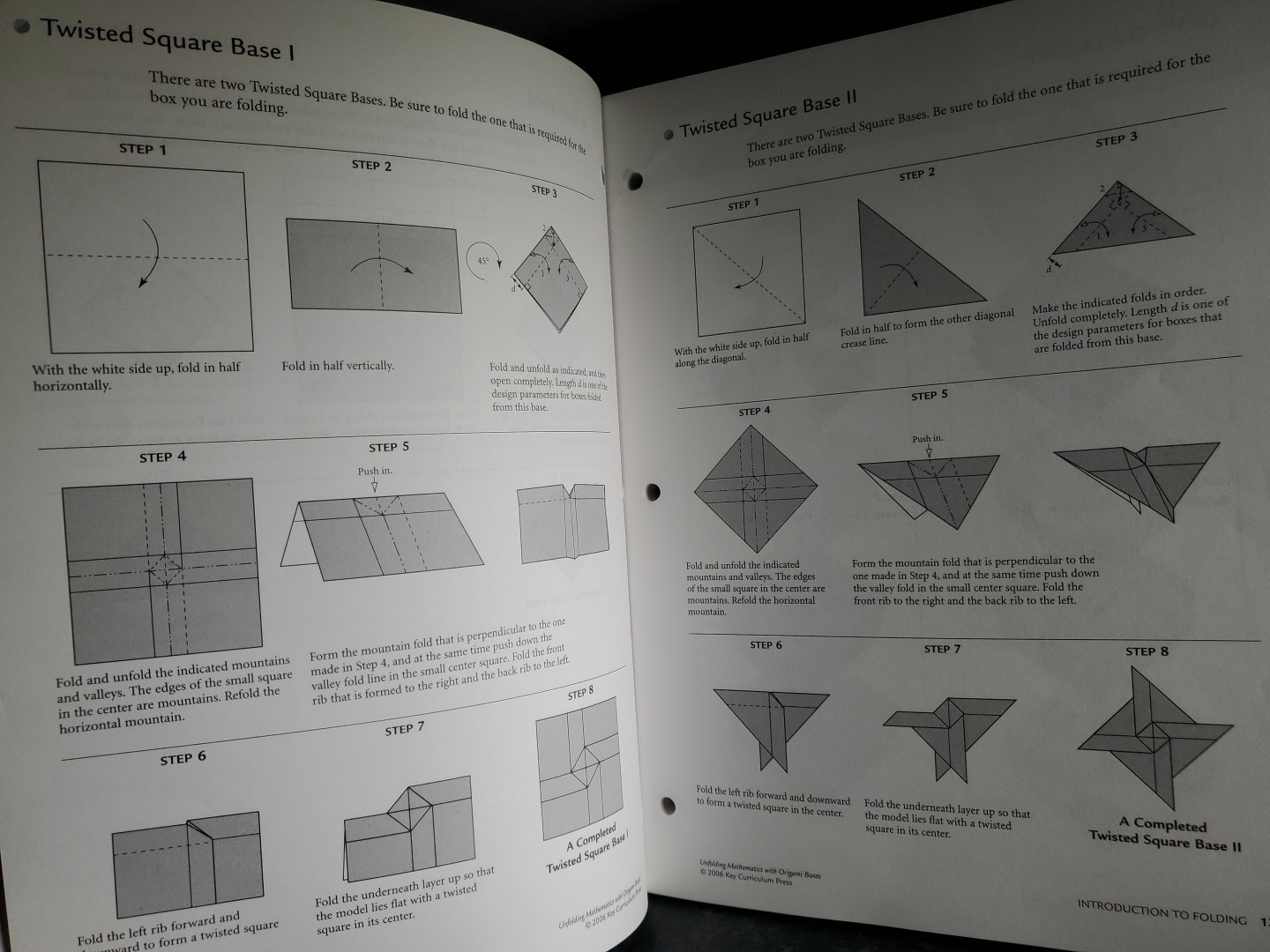Unfolding Mathematics with Origami Boxes Tubis Signed 2006 Math Workbook