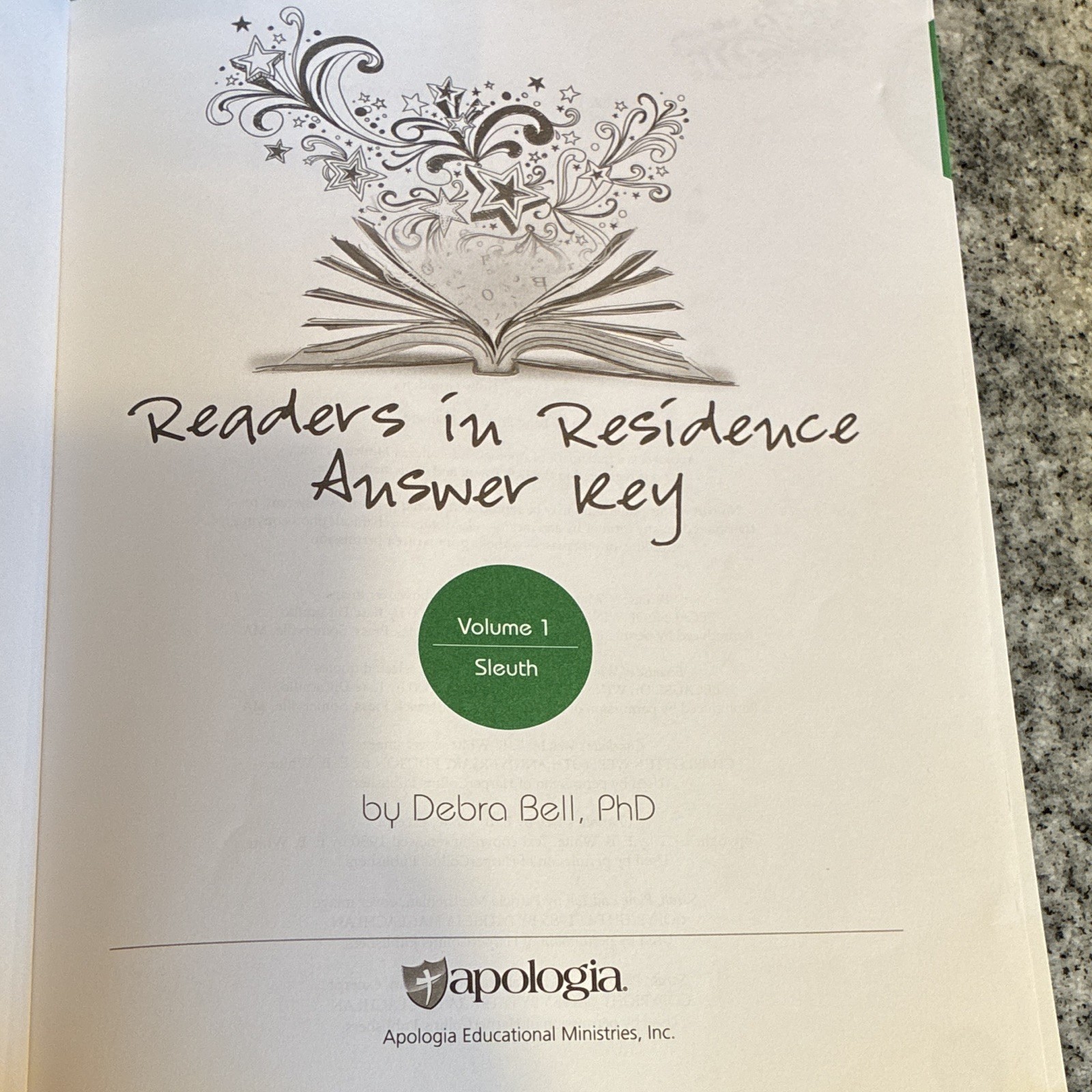 Apologia Readers in Residence Answer Key Vol 1 Sleuth Debra Bell Paperback