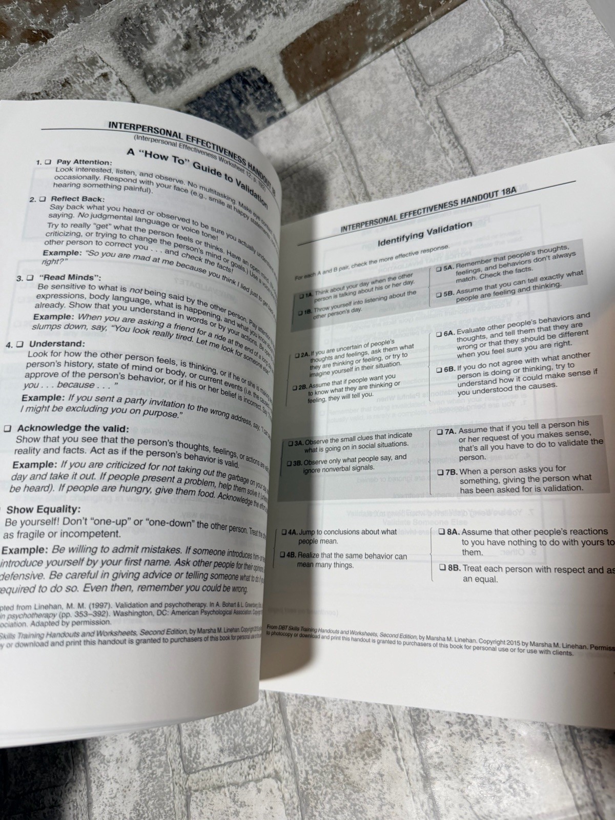 DBT Skills Training Handouts and Worksheets, Second Edition – GOOD