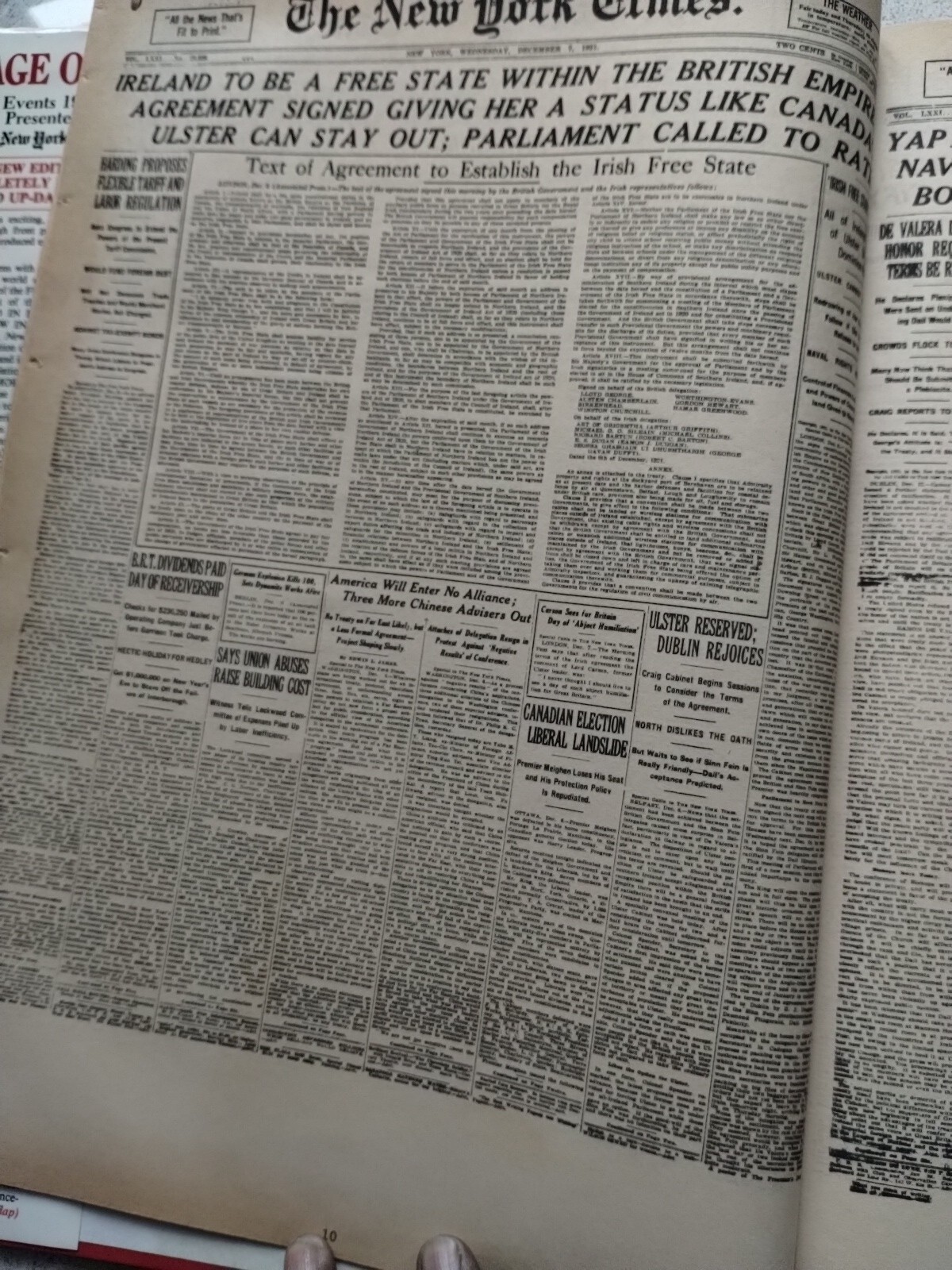THE NEW YORK TIMES PAGE ONE Major Events 1920-1983 292 pages Hard Back 15.5X11.5
