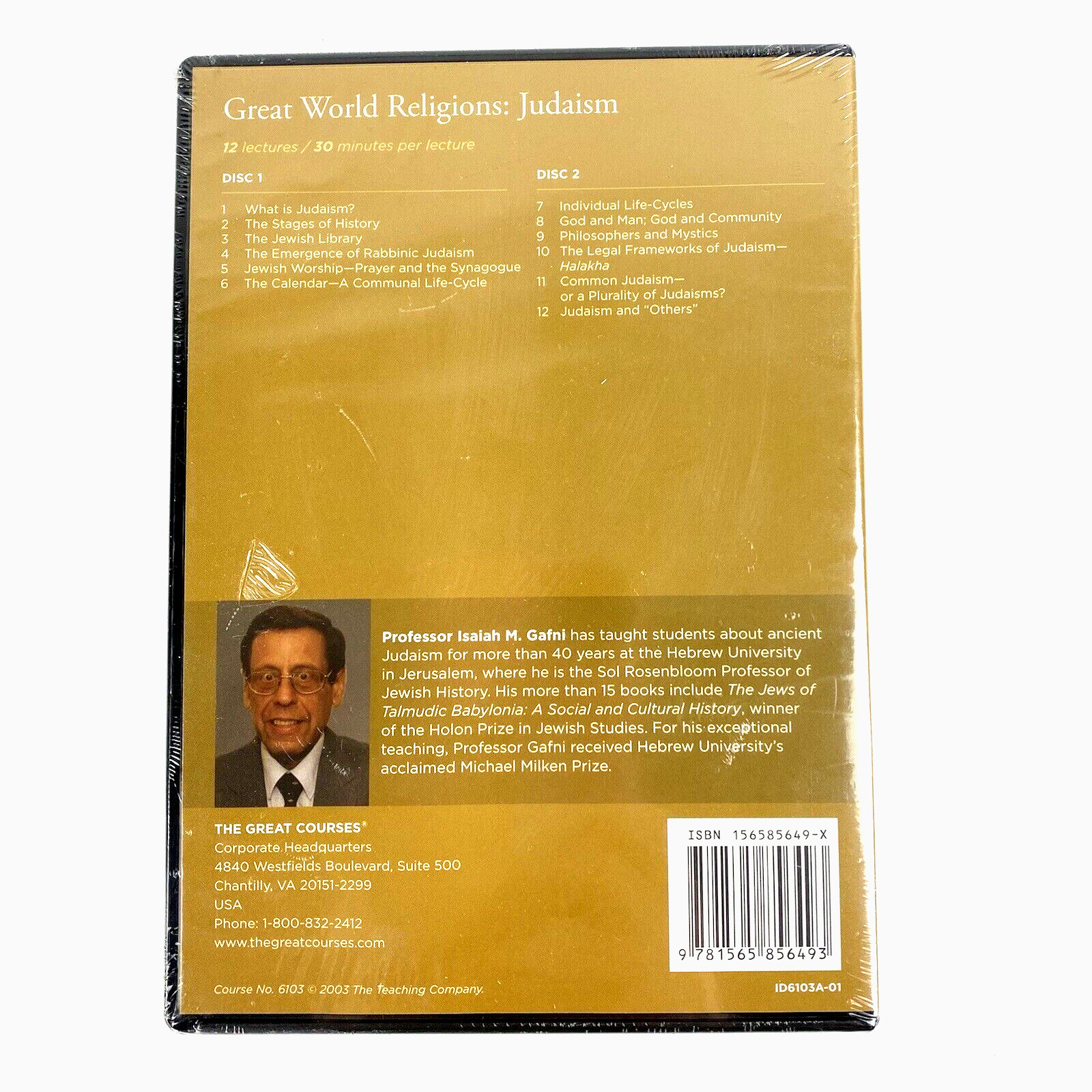 NEW JUDAISM Great World Religions Great Courses DVD Set Guide Book Teaching Gift