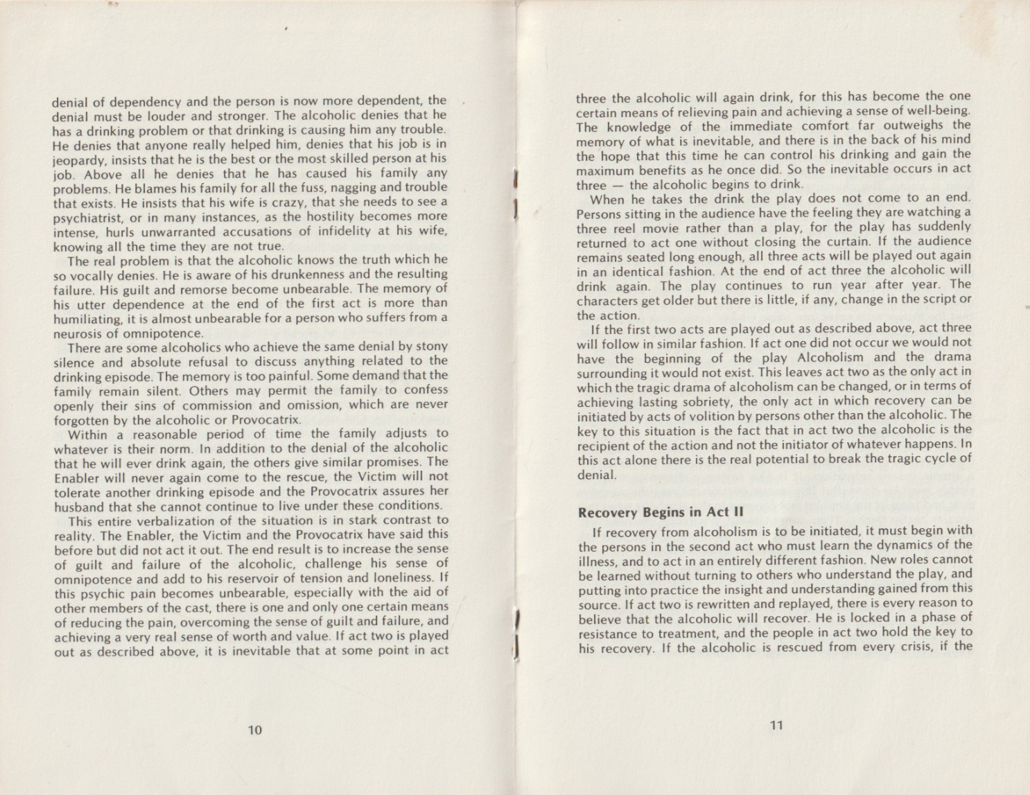 Alcoholism A Merry-Go-Round Named Denial, Kellermann, Alcoholics Anonymous, 1980