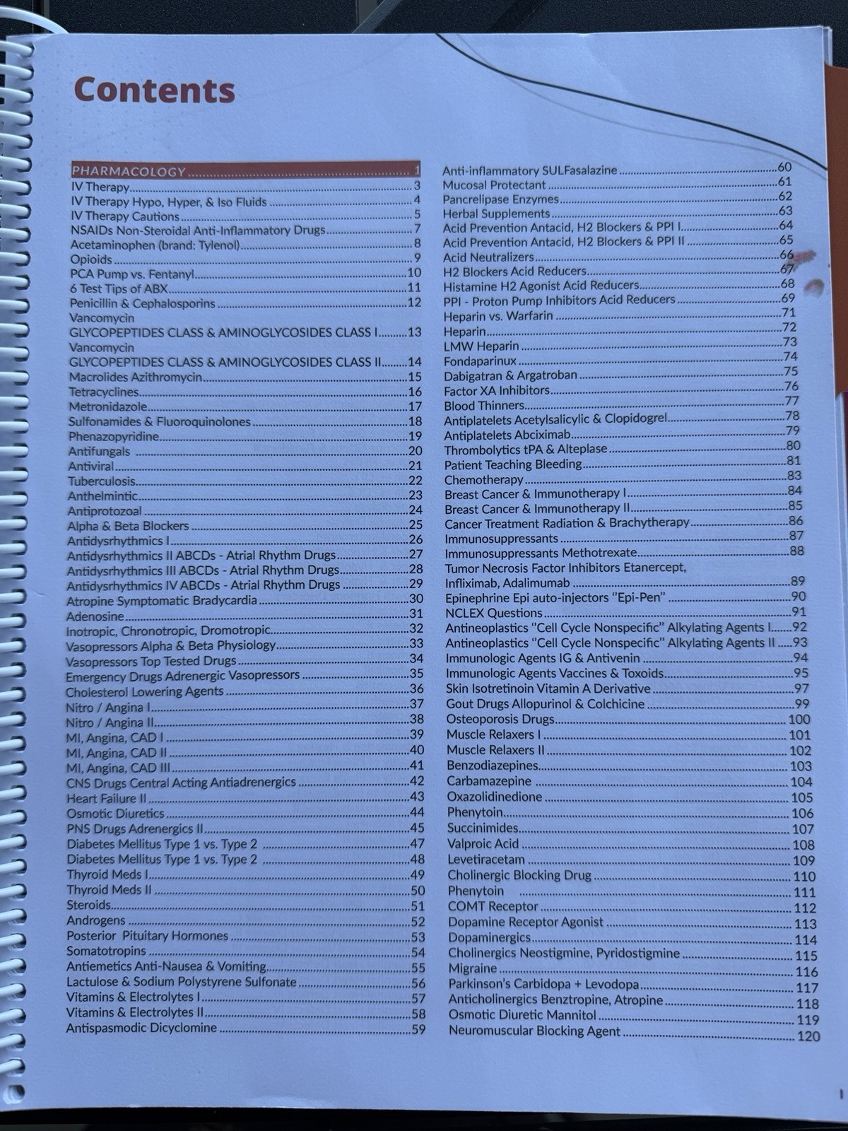 Simple Nursing Study Guide Volumes 1 and 2 Collection Good Used Spiral Bound