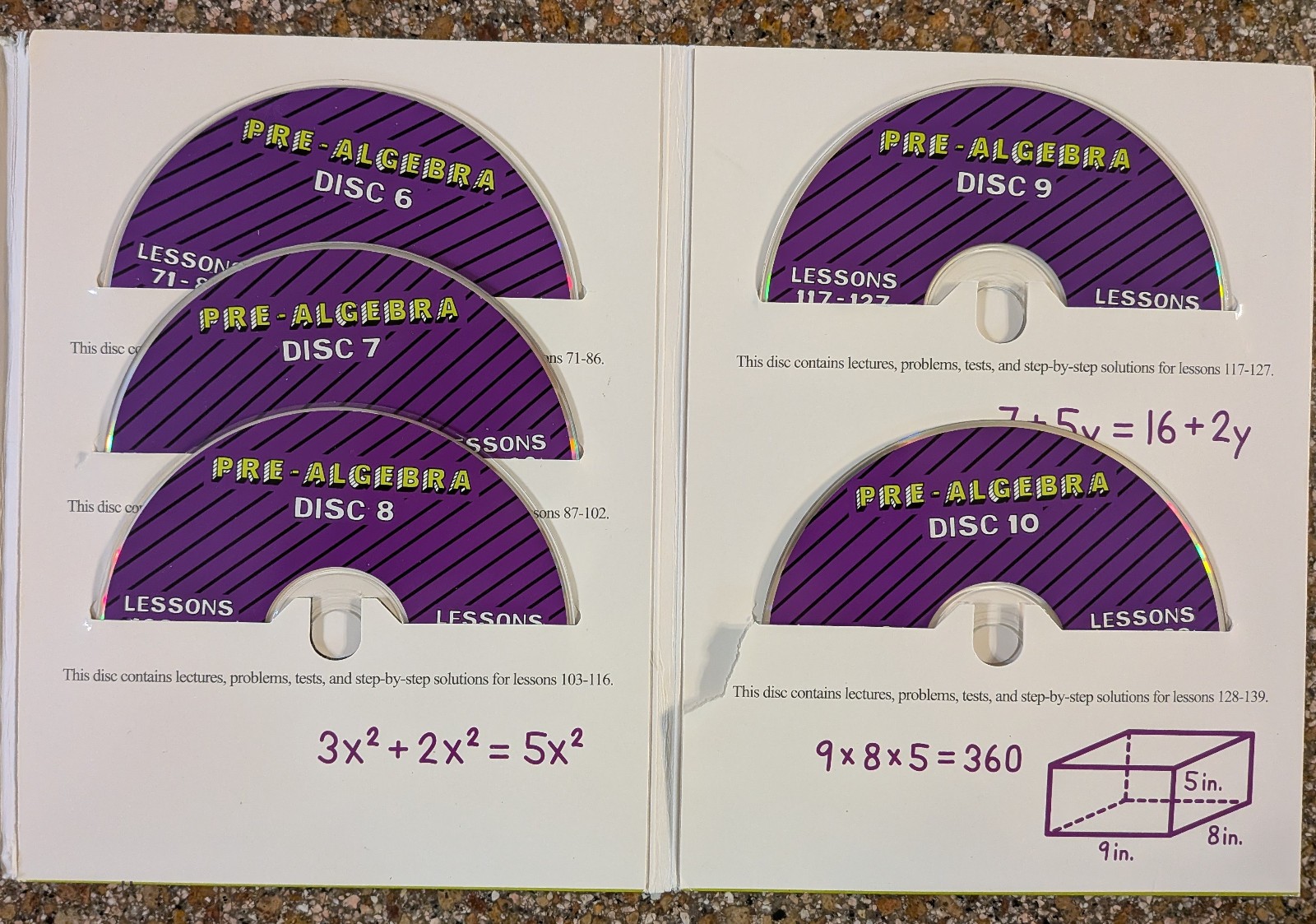 Teaching Textbooks Pre-Algebra 2.0 CD Textbook Self-Grading Set Homeschool Math