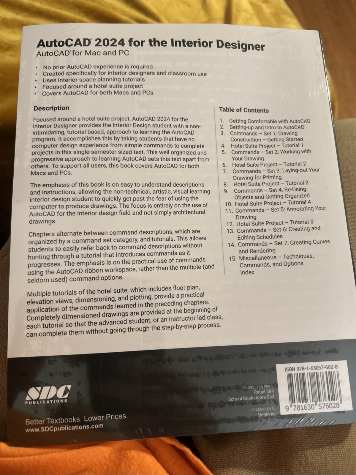 AutoCAD 2024 for the Interior Designer AutoCAD for Mac & PC New in Shrink Wrap