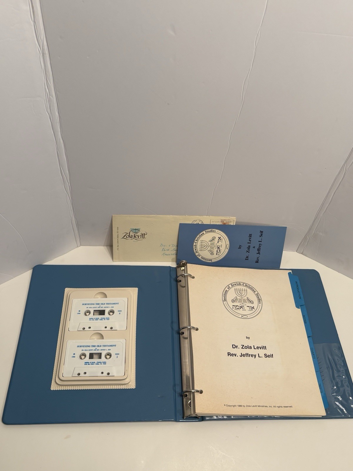 Vintage 86 Institute of Jewish-Christian Studies Cassettes W Binder Zola Levitt